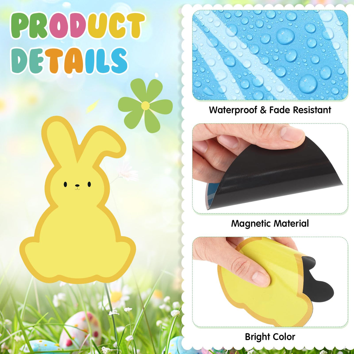 Capoda multicolor Easter magnets with butterflies and flowers for cheerful decor