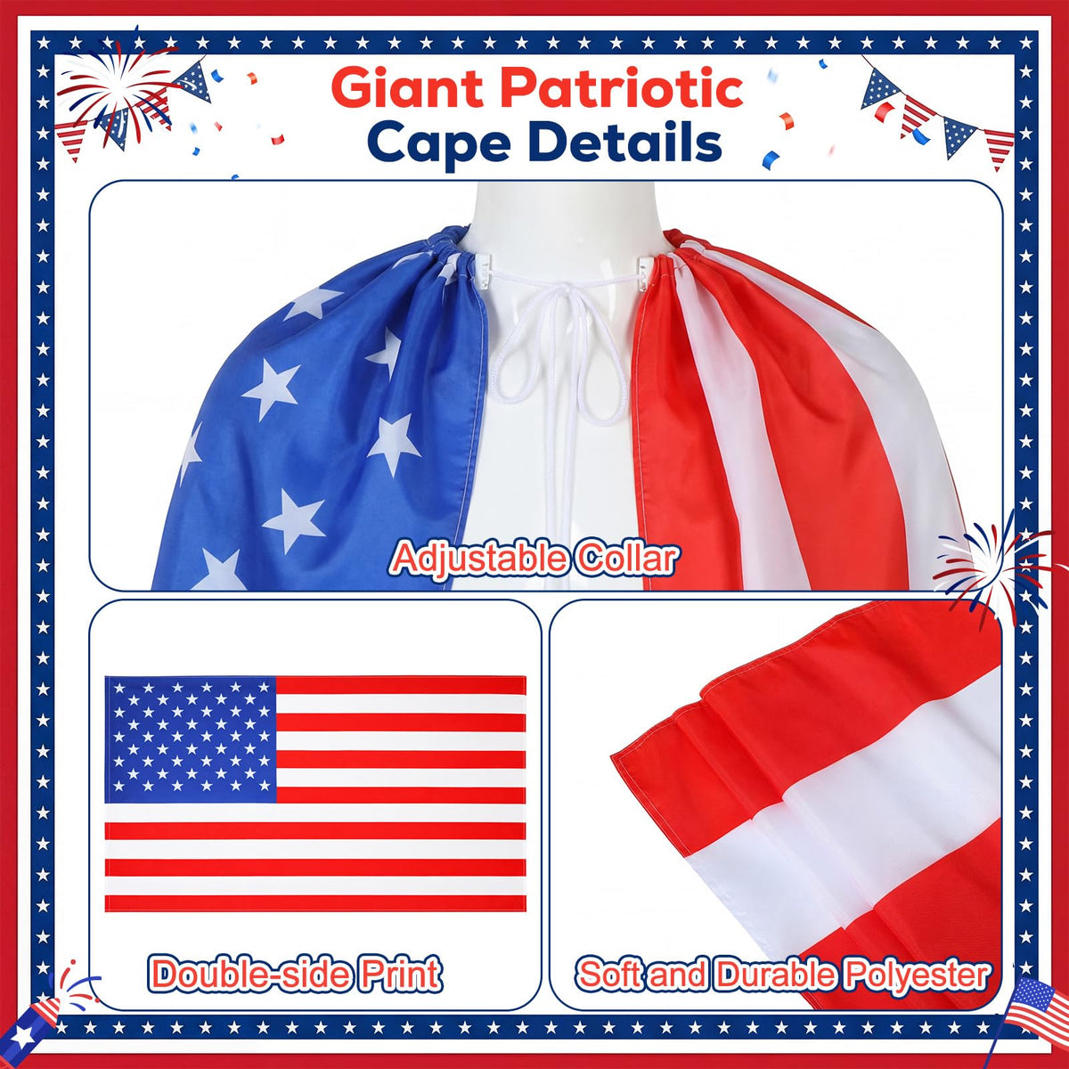 Capoda flag completes the patriotic 4th of July setup.