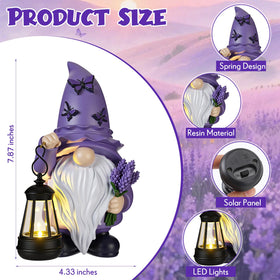 Capoda hand-painted resin gnome withstands outdoor weather with UV protection.