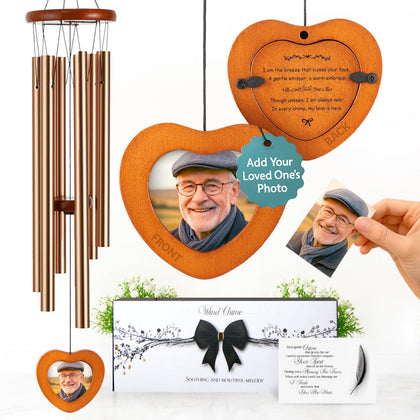 Captain Decor 32-inch memorial wind chimes displayed outdoors for remembrance and gentle sound