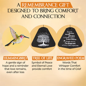 Captain Decor wind chime with double-sided engraving offers a lasting tribute