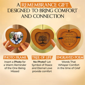 Captain Decor memorial wind chimes with photo frame for personalized remembrance