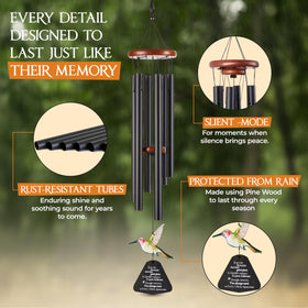 Captain Decor wind chime mute feature provides quiet reflection during moments of peace