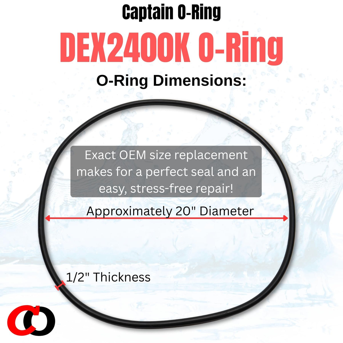 Captain O-Ring DEX2400K molded synthetic rubber detail