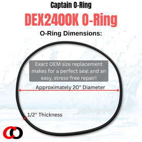 Captain O-Ring DEX2400K molded synthetic rubber detail