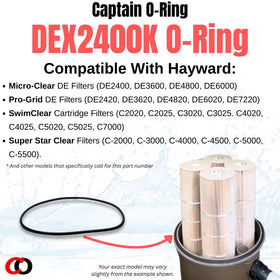 Captain O-Ring DEX2400K o-ring seal between filter halves