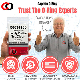 Captain O-Ring gasket set helps prevent leaks in chlorinator cells