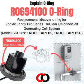 Two-pack o-ring set for Zodiac TruClear chlorinator, easy maintenance