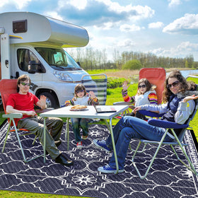 Capybland 6x9ft rug is ideal for RVs and picnics.