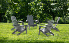Carauci Adirondack chair ideal for cafes, beaches, and backyard patios.