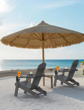 Carauci Adirondack chair features contoured seat and high back for lasting comfort.
