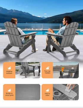 Carauci folding Adirondack chair folded for compact storage under bed or car trunk.