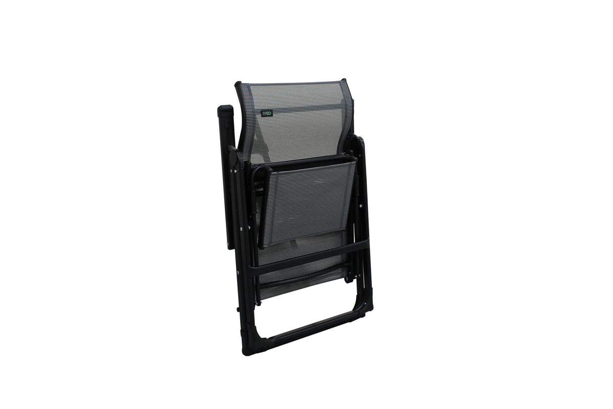 Caravan Sports Ergo+ all-weather fabric stands up to sun and rain.