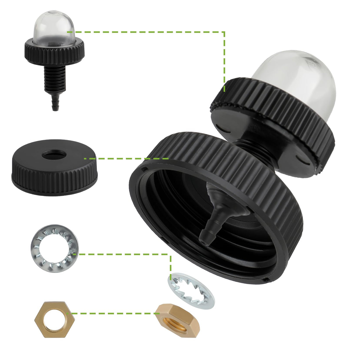CARBBIA A01372A primer bulb close-up showing design details.