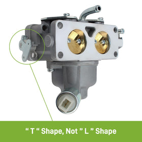 CARBBIA carburetor kit; close-up shows clamps and spark plugs for ready replacement.