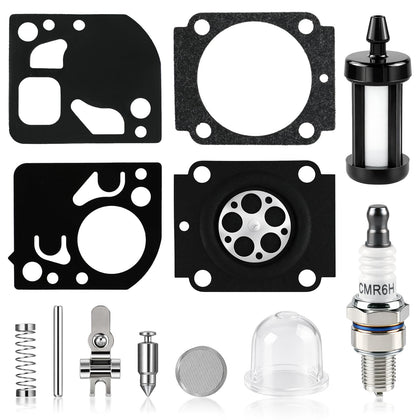 CARBBIA carburetor kit front view ready for a precise rebuild