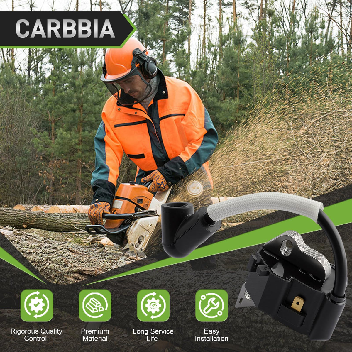 CARBBIA compatibility image highlights MS170 and MS180 model range.