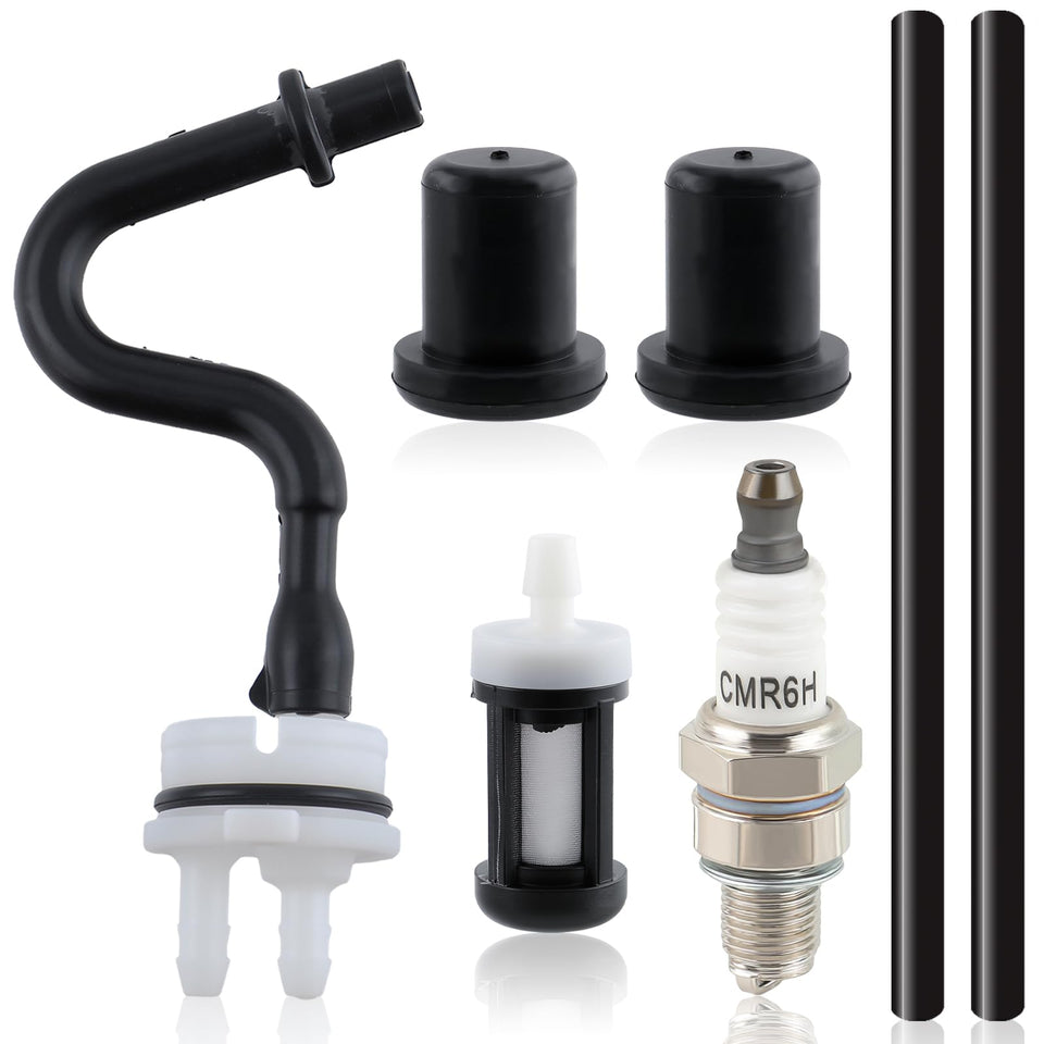 CARBBIA fuel tank connector close-up for reliable Stihl compatibility during field maintenance.