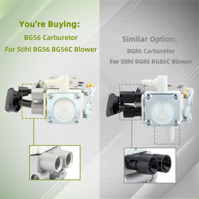 Carbhub BG56 carburetor front view shows compact, ready-to-install unit