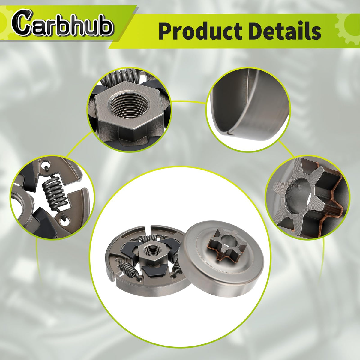 Carbhub E-clip and washer kit, easy installation and secure fit.