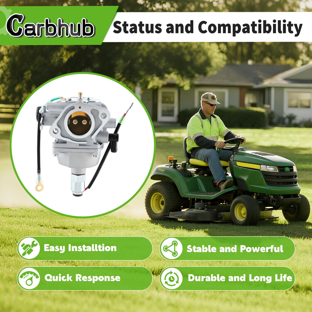 Carbhub Kohler CV23-series detail showing precise fit and mounting points.