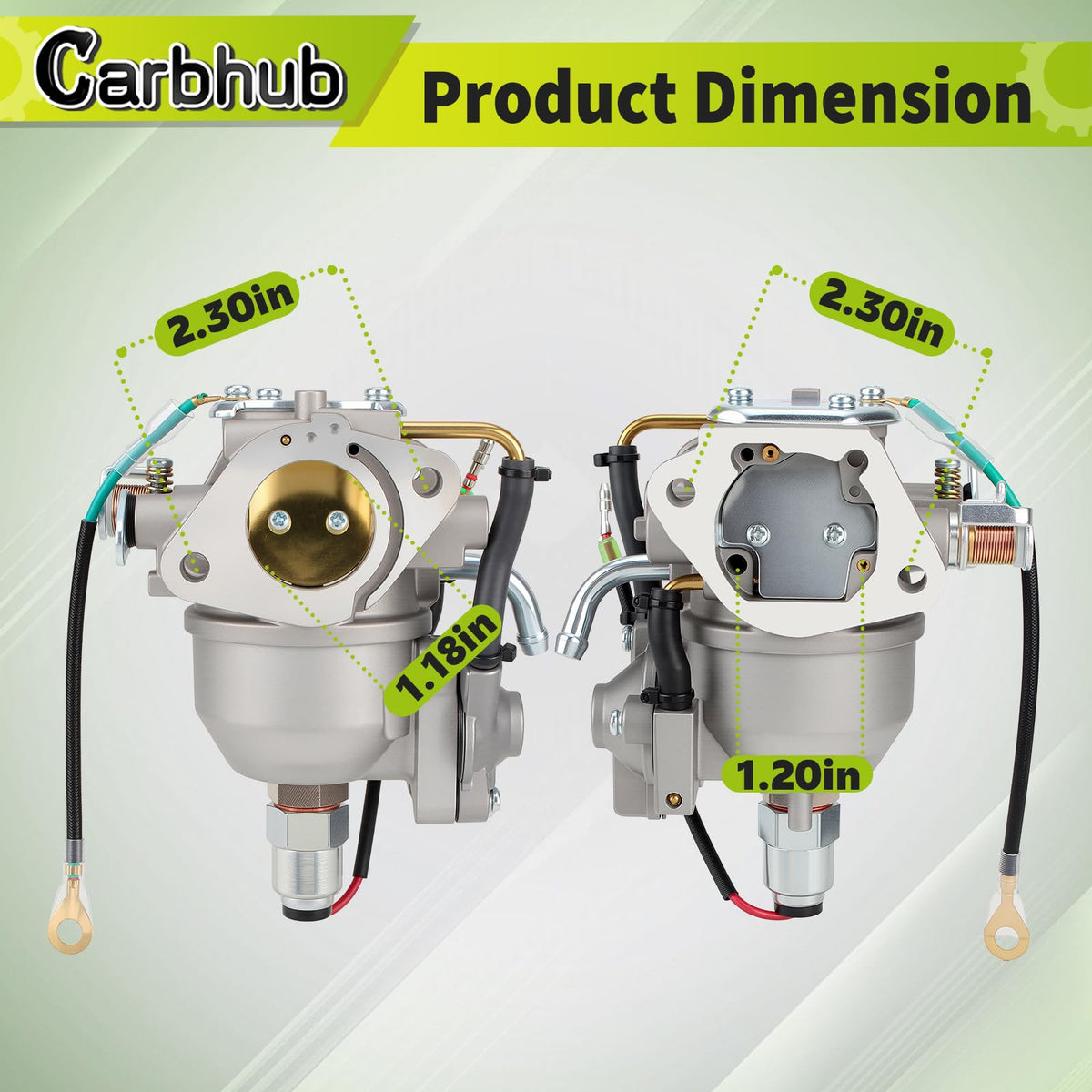 Close-up of Carbhub Kohler carburetor body highlighting precision construction