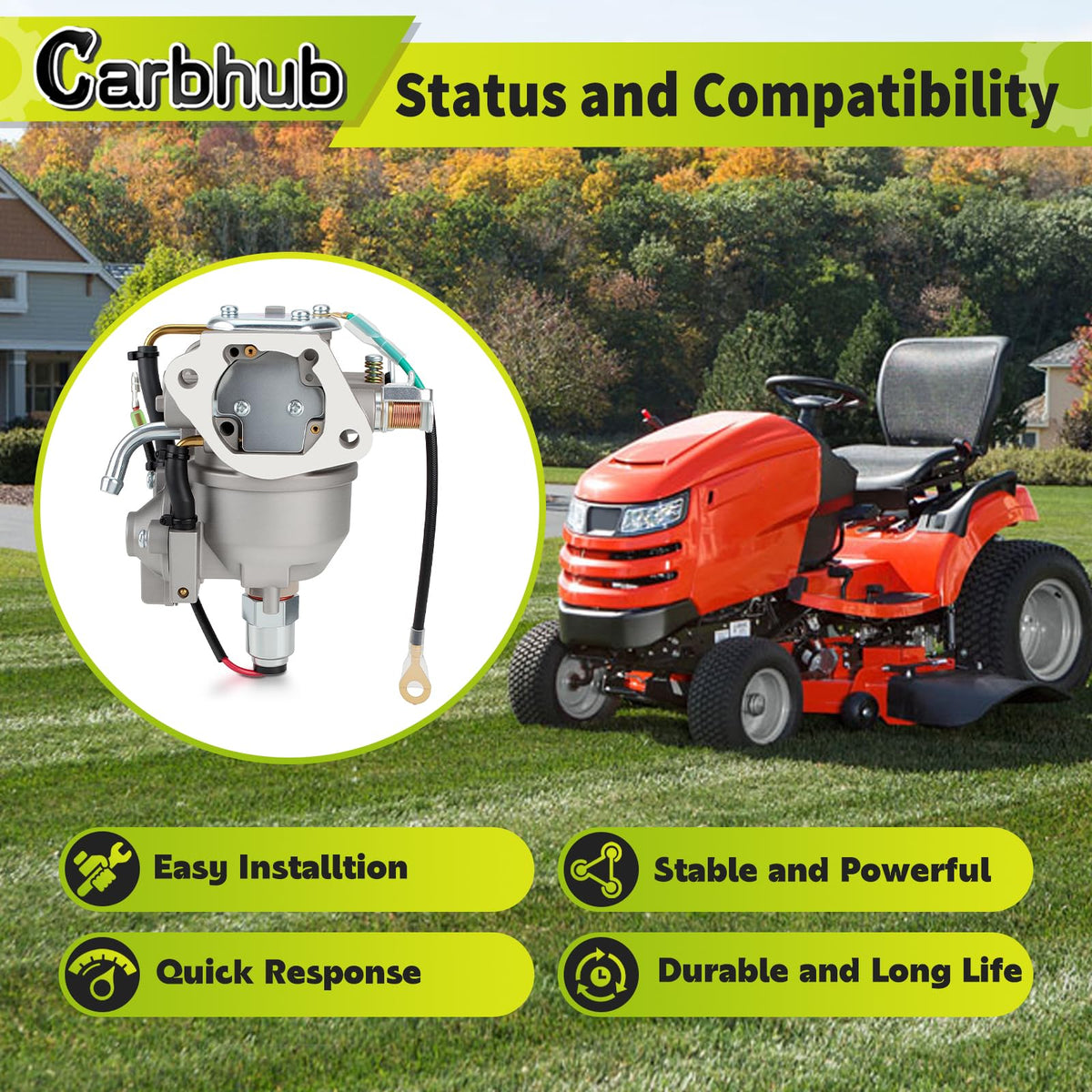 Carbhub Kohler carburetor packaging indicates complete installation kit
