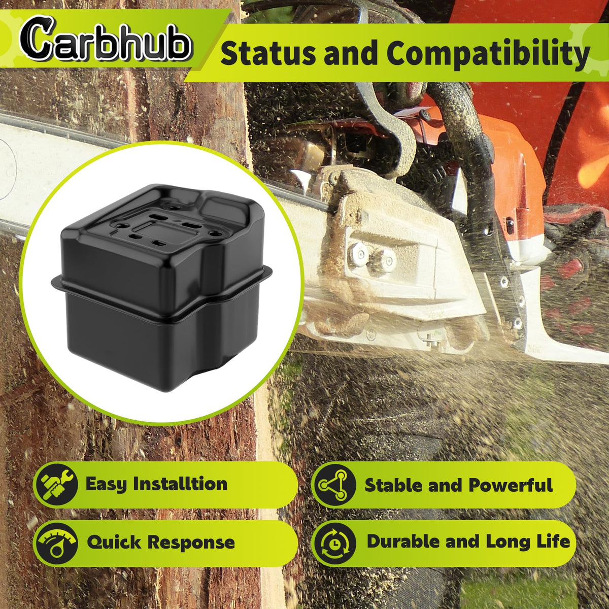 Carbhub MS290 exhaust gasket for a secure seal