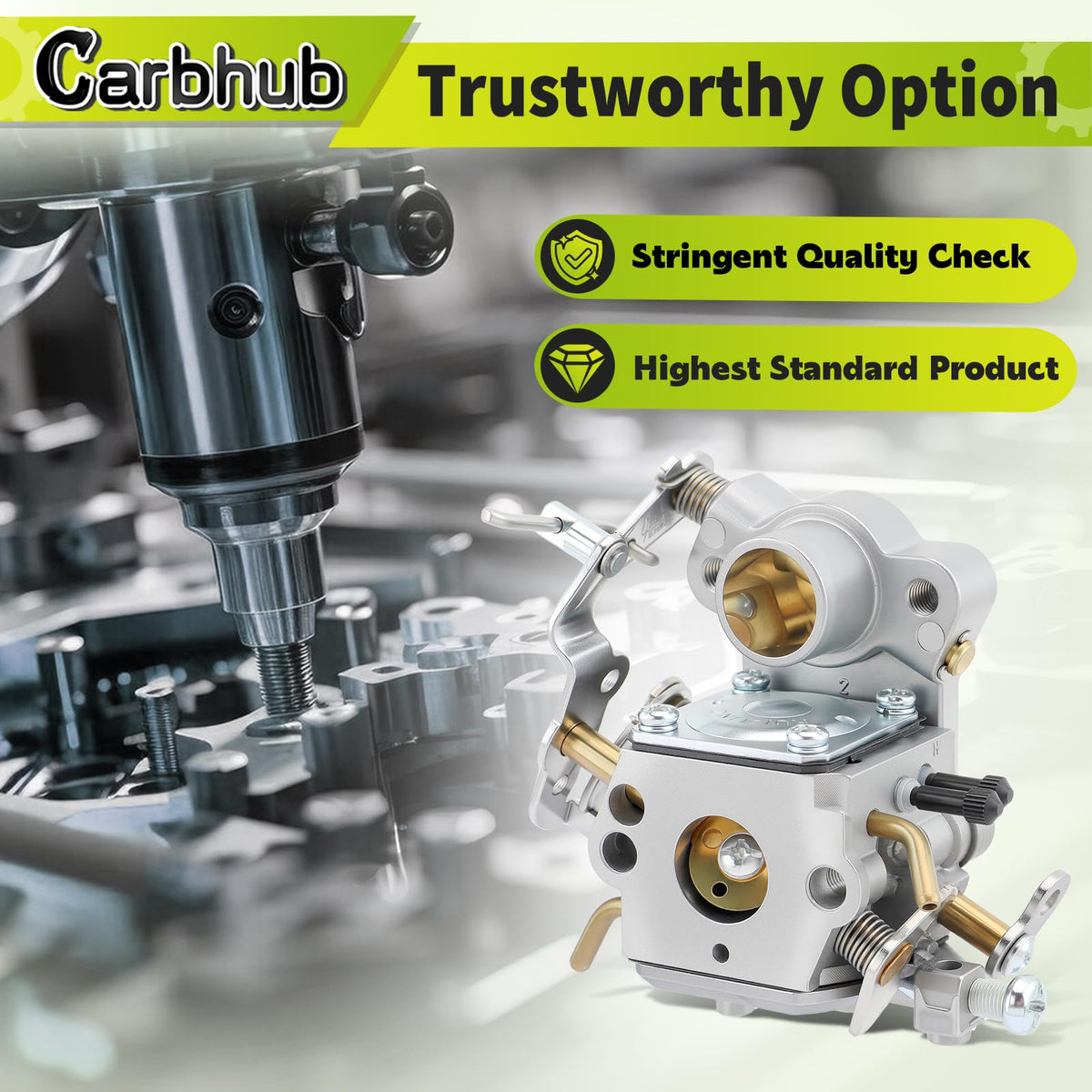 Carbhub Ruixing air filter included to help clean intake air