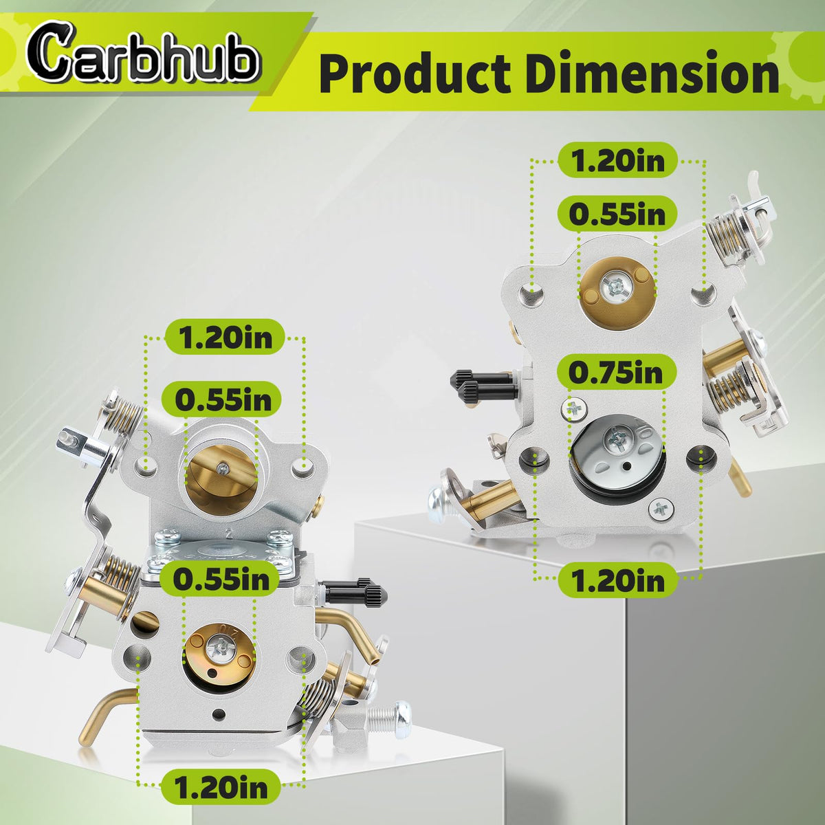 Carbhub Ruixing carburetor kit packaging with components for quick install