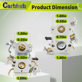 Carbhub Ruixing carburetor kit packaging with components for quick install