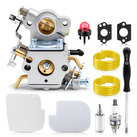 Carbhub Ruixing PP4218A carburetor close-up showing precise fit for Poulan Pro engines