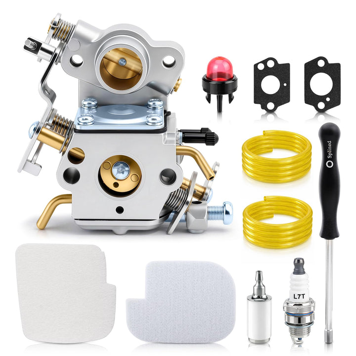 Carbhub Ruixing PP4218A carburetor close-up showing precise fit for Poulan Pro engines