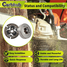 Carbhub worm gear for Stihl, replacement part to restore smooth engagement.