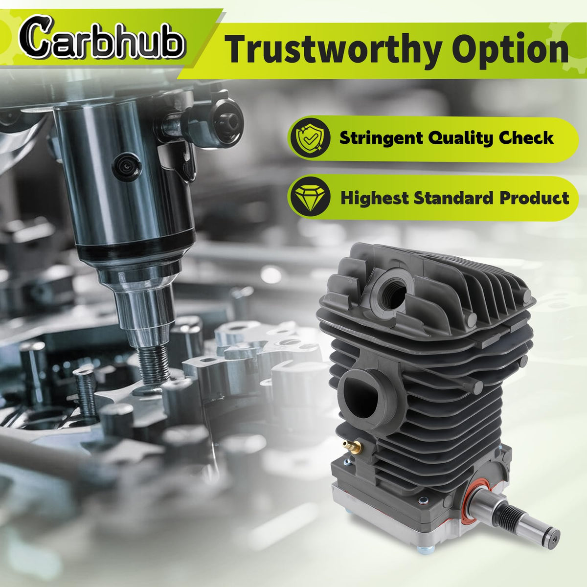 Carbhub wrist-pin bearing cage detailed view for smooth piston movement