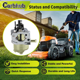 Carbhub Yard Machines 11A-A22J700 carburetor compatibility for durable cuts.