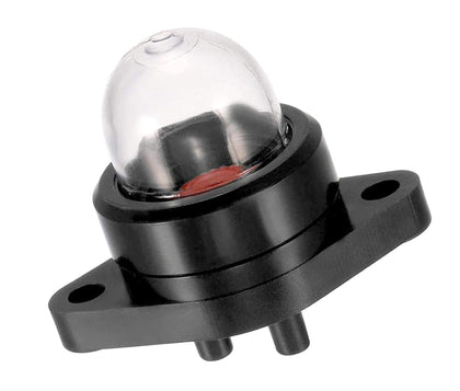 Poulan carburetor primer bulb close-up showing 530071835 compatibility for easy starts