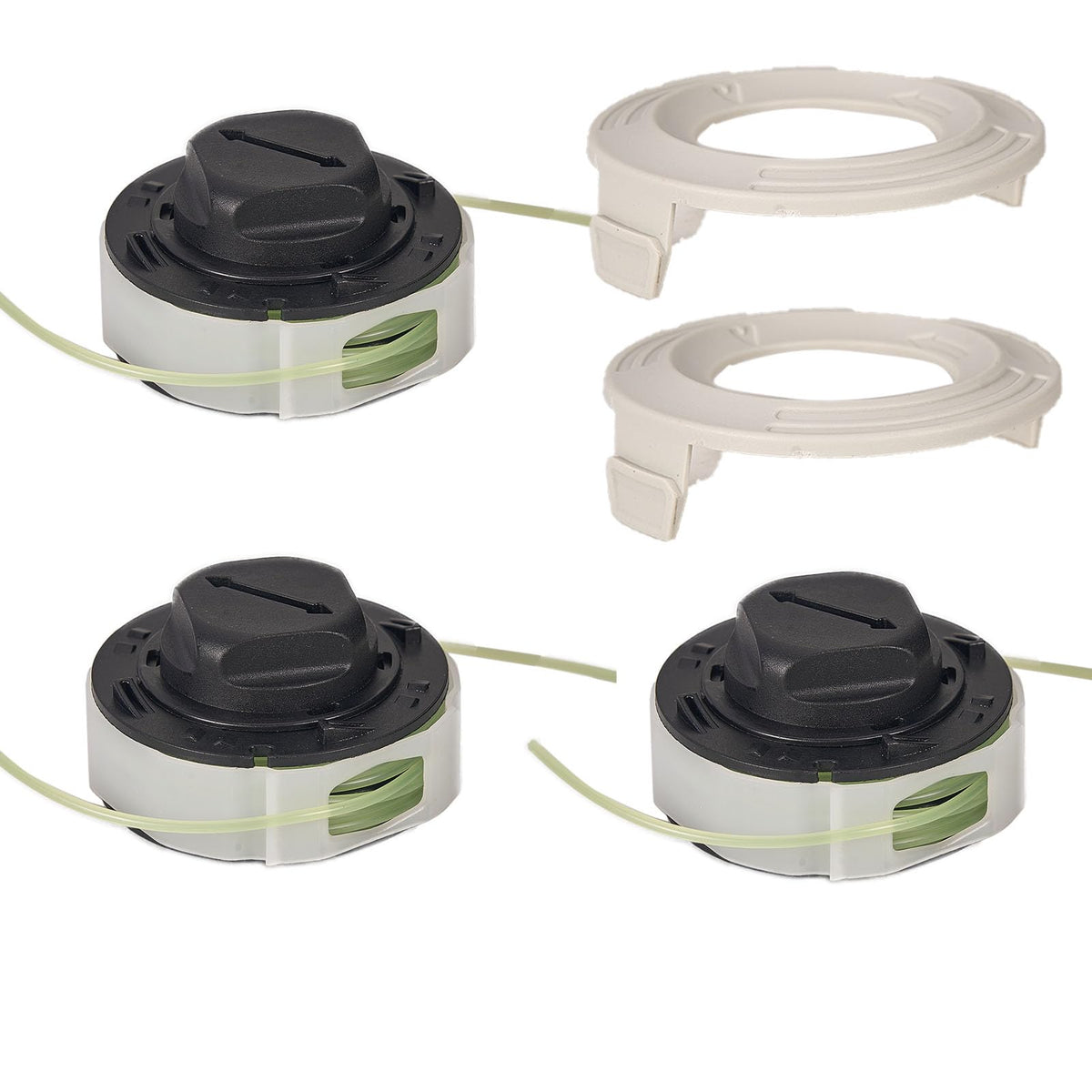 Carburionix 3-pack spools with covers for FSA 57 trimmer head
