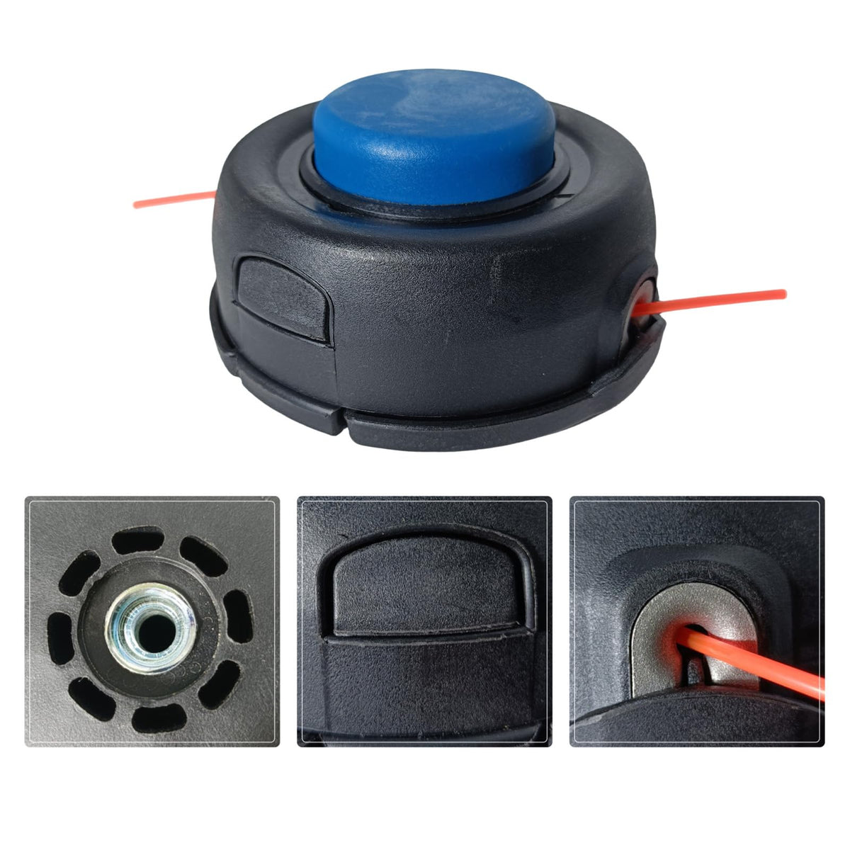 Carburionix T35 head side assembly; dual-line design for fast edging.