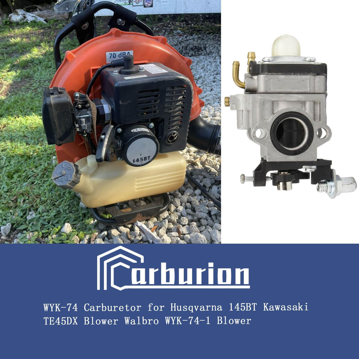Carburionix WYK-74 air filter box image showing compatibility and kit contents