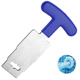 Card Holder pool plug removal tool with blue handle for easy eyeball removal