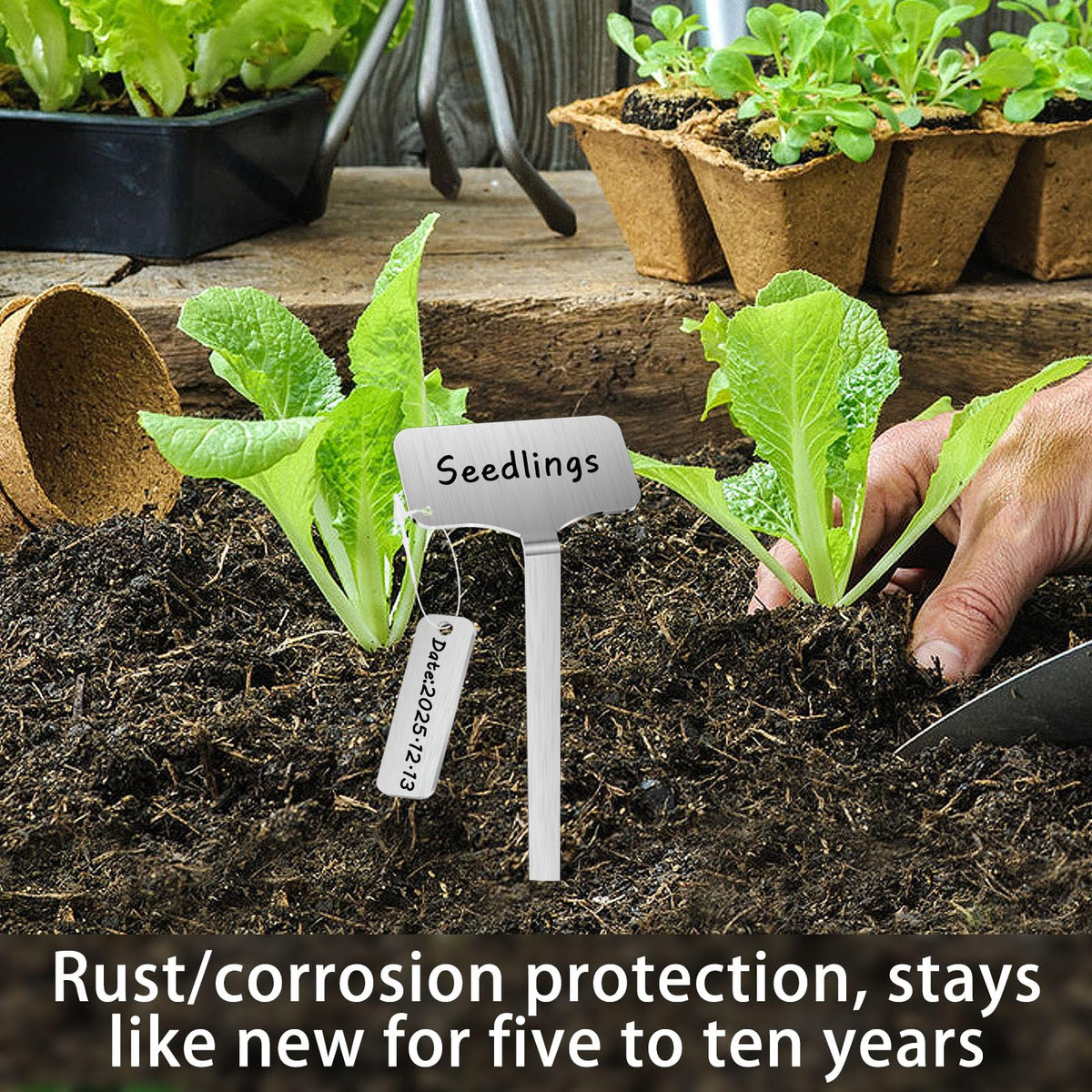 CareForge greenhouse friendly markers made from rust proof metal