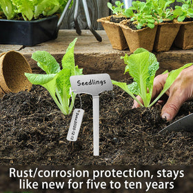 CareForge greenhouse friendly markers made from rust proof metal