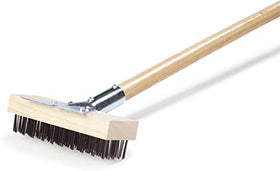 Carlisle extended wood handle enhances reach during cleaning.