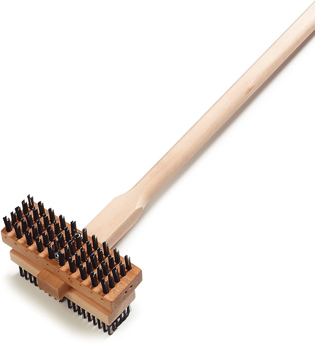 Carlisle double broiler brush pack-of-2 on shelf highlights durable wood head.