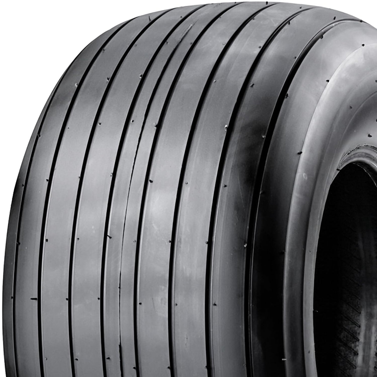 Carlisle Straight Rib tire 13X6.50-6 side view showing stable movement