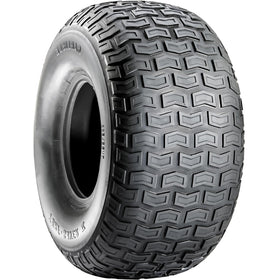 Carlisle Turf Saver II tire in use on a garden path demonstrating gentle hill grip.