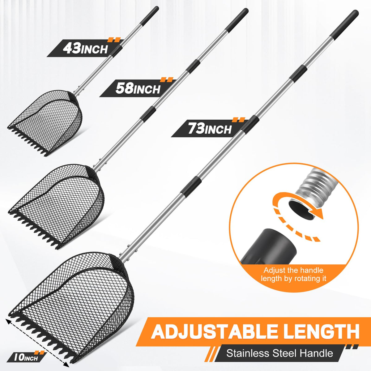 CAROD 73-inch stand-up cleaning reduces bending strain.