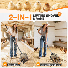 CAROD adjustable rust-proof handle with four lengths for comfort.