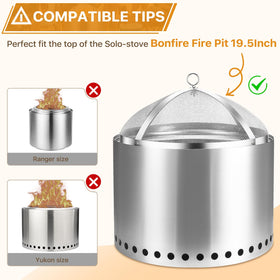 CAROD bonfire screen with removal handle enables easy one-handed operation